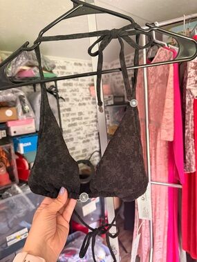 Seafolly Black  Bikini Top